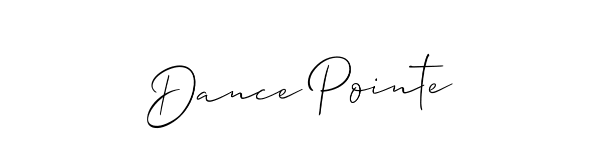 You should practise on your own different ways (Allison_Script) to write your name (Dance Pointe) in signature. don't let someone else do it for you. Dance Pointe signature style 2 images and pictures png