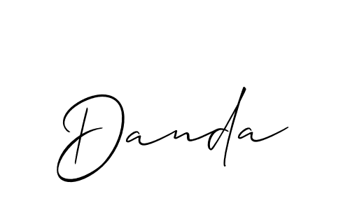 Use a signature maker to create a handwritten signature online. With this signature software, you can design (Allison_Script) your own signature for name Danda. Danda signature style 2 images and pictures png