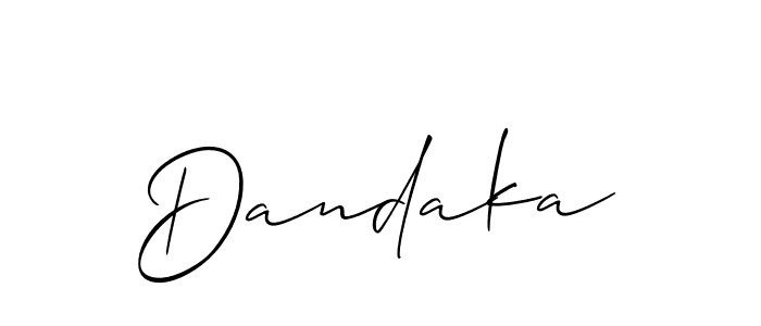 Similarly Allison_Script is the best handwritten signature design. Signature creator online .You can use it as an online autograph creator for name Dandaka. Dandaka signature style 2 images and pictures png