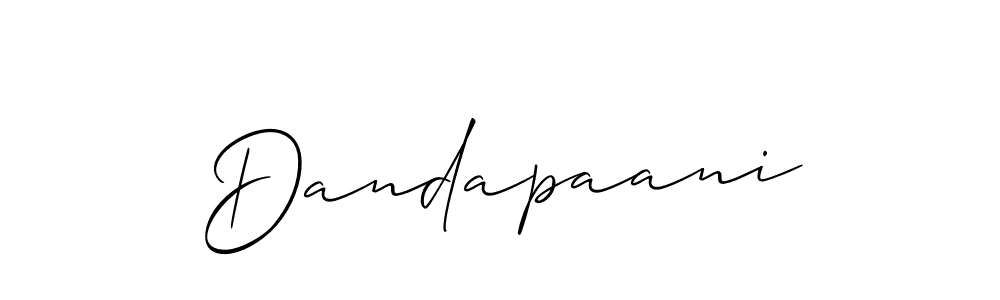 Create a beautiful signature design for name Dandapaani. With this signature (Allison_Script) fonts, you can make a handwritten signature for free. Dandapaani signature style 2 images and pictures png