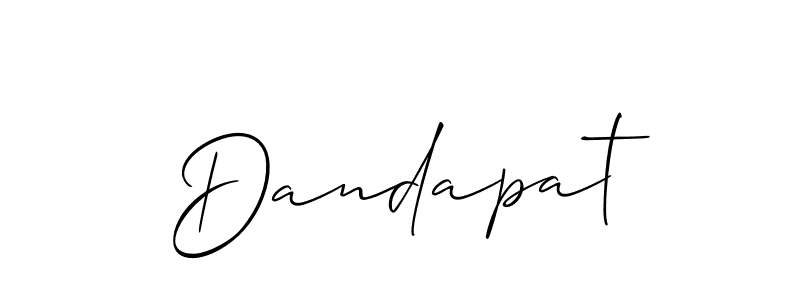 Use a signature maker to create a handwritten signature online. With this signature software, you can design (Allison_Script) your own signature for name Dandapat. Dandapat signature style 2 images and pictures png