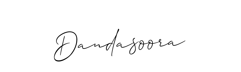 Make a beautiful signature design for name Dandasoora. With this signature (Allison_Script) style, you can create a handwritten signature for free. Dandasoora signature style 2 images and pictures png