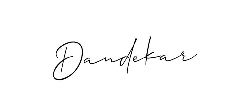 Design your own signature with our free online signature maker. With this signature software, you can create a handwritten (Allison_Script) signature for name Dandekar. Dandekar signature style 2 images and pictures png