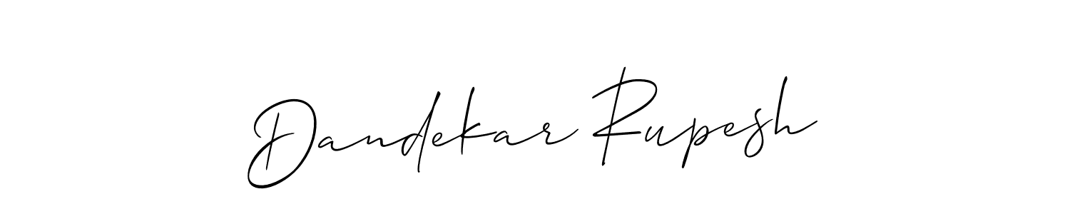 Create a beautiful signature design for name Dandekar Rupesh. With this signature (Allison_Script) fonts, you can make a handwritten signature for free. Dandekar Rupesh signature style 2 images and pictures png