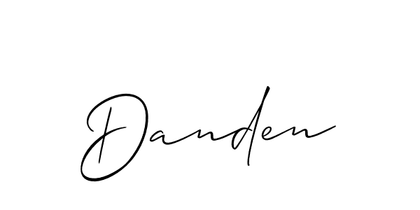 Similarly Allison_Script is the best handwritten signature design. Signature creator online .You can use it as an online autograph creator for name Danden. Danden signature style 2 images and pictures png