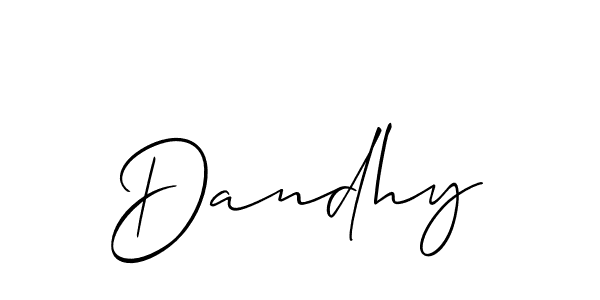 Dandhy stylish signature style. Best Handwritten Sign (Allison_Script) for my name. Handwritten Signature Collection Ideas for my name Dandhy. Dandhy signature style 2 images and pictures png