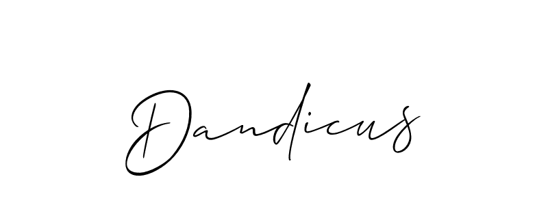 Also we have Dandicus name is the best signature style. Create professional handwritten signature collection using Allison_Script autograph style. Dandicus signature style 2 images and pictures png