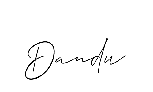 Make a beautiful signature design for name Dandu. Use this online signature maker to create a handwritten signature for free. Dandu signature style 2 images and pictures png