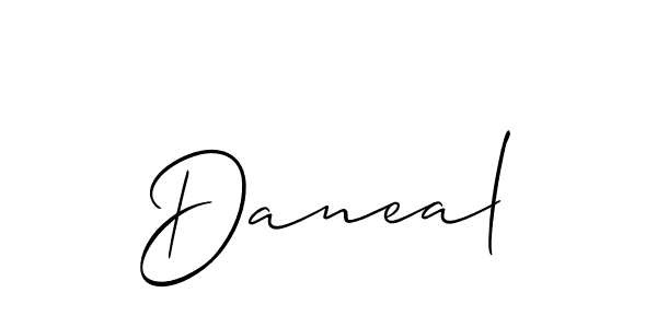 How to make Daneal name signature. Use Allison_Script style for creating short signs online. This is the latest handwritten sign. Daneal signature style 2 images and pictures png