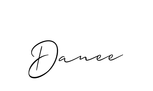 Also You can easily find your signature by using the search form. We will create Danee name handwritten signature images for you free of cost using Allison_Script sign style. Danee signature style 2 images and pictures png