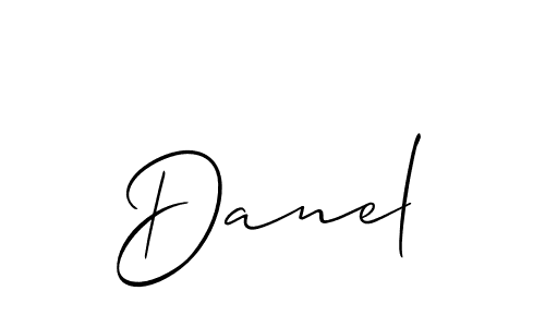 Also You can easily find your signature by using the search form. We will create Danel name handwritten signature images for you free of cost using Allison_Script sign style. Danel signature style 2 images and pictures png