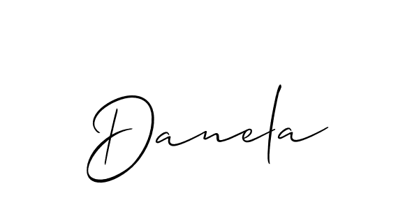Design your own signature with our free online signature maker. With this signature software, you can create a handwritten (Allison_Script) signature for name Danela. Danela signature style 2 images and pictures png