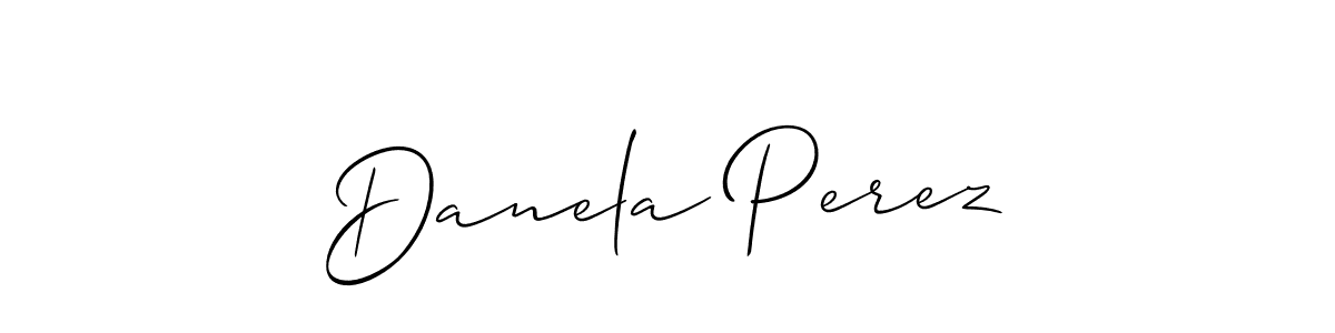 It looks lik you need a new signature style for name Danela Perez. Design unique handwritten (Allison_Script) signature with our free signature maker in just a few clicks. Danela Perez signature style 2 images and pictures png