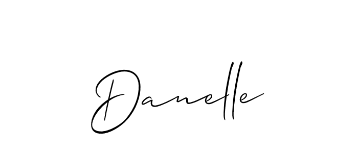 How to make Danelle signature? Allison_Script is a professional autograph style. Create handwritten signature for Danelle name. Danelle signature style 2 images and pictures png