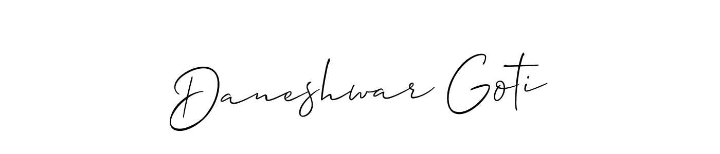 Design your own signature with our free online signature maker. With this signature software, you can create a handwritten (Allison_Script) signature for name Daneshwar Goti. Daneshwar Goti signature style 2 images and pictures png