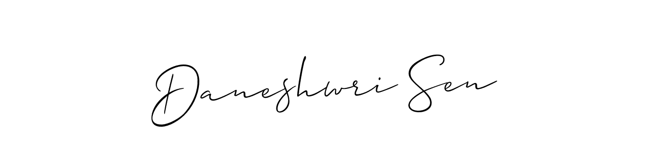 How to Draw Daneshwri Sen signature style? Allison_Script is a latest design signature styles for name Daneshwri Sen. Daneshwri Sen signature style 2 images and pictures png