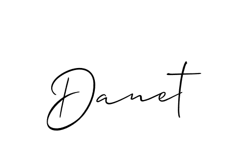 Also we have Danet name is the best signature style. Create professional handwritten signature collection using Allison_Script autograph style. Danet signature style 2 images and pictures png