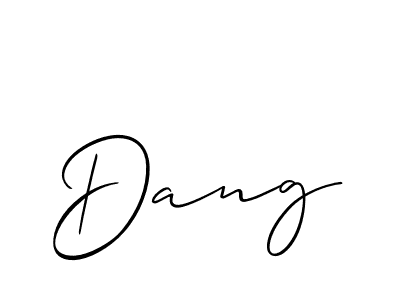 Allison_Script is a professional signature style that is perfect for those who want to add a touch of class to their signature. It is also a great choice for those who want to make their signature more unique. Get Dang name to fancy signature for free. Dang signature style 2 images and pictures png