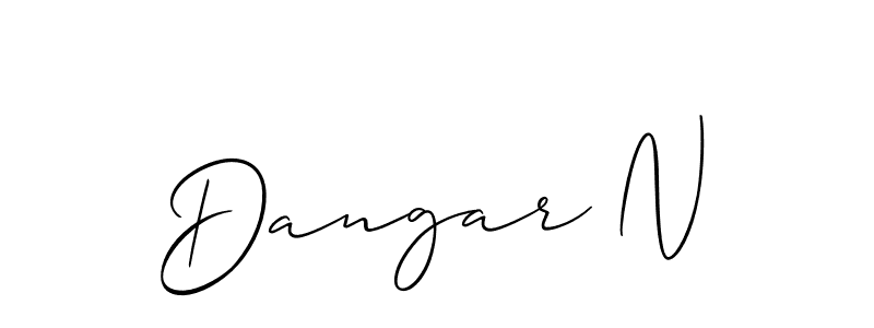 Design your own signature with our free online signature maker. With this signature software, you can create a handwritten (Allison_Script) signature for name Dangar N. Dangar N signature style 2 images and pictures png