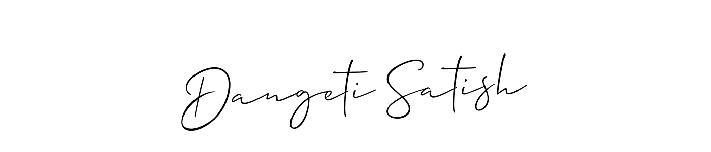 Dangeti Satish stylish signature style. Best Handwritten Sign (Allison_Script) for my name. Handwritten Signature Collection Ideas for my name Dangeti Satish. Dangeti Satish signature style 2 images and pictures png