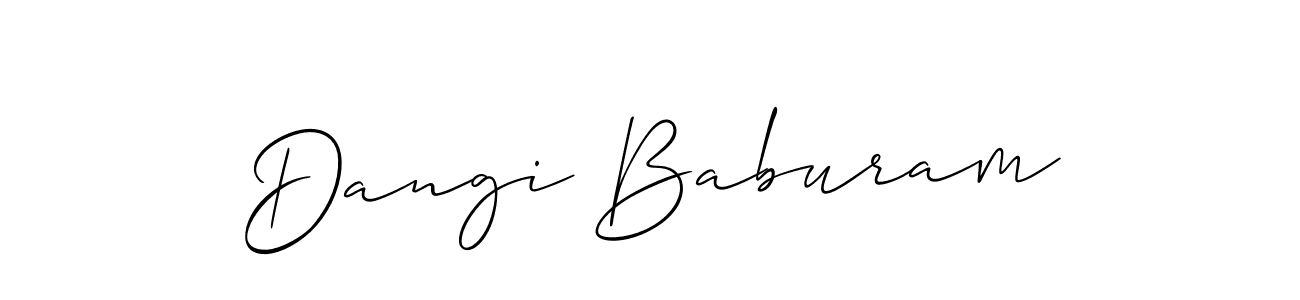 Create a beautiful signature design for name Dangi Baburam. With this signature (Allison_Script) fonts, you can make a handwritten signature for free. Dangi Baburam signature style 2 images and pictures png