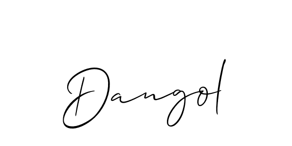 Make a beautiful signature design for name Dangol. With this signature (Allison_Script) style, you can create a handwritten signature for free. Dangol signature style 2 images and pictures png