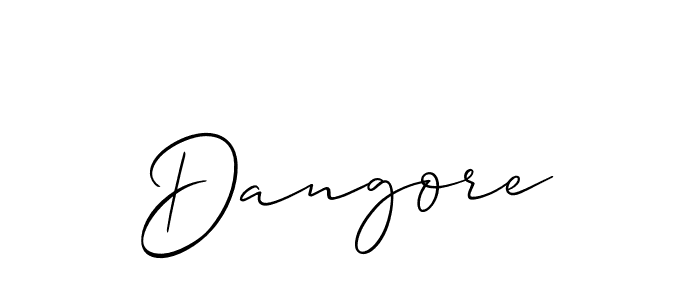 Dangore stylish signature style. Best Handwritten Sign (Allison_Script) for my name. Handwritten Signature Collection Ideas for my name Dangore. Dangore signature style 2 images and pictures png