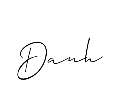 Use a signature maker to create a handwritten signature online. With this signature software, you can design (Allison_Script) your own signature for name Danh. Danh signature style 2 images and pictures png