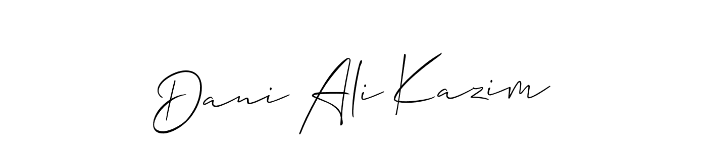 Once you've used our free online signature maker to create your best signature Allison_Script style, it's time to enjoy all of the benefits that Dani Ali Kazim name signing documents. Dani Ali Kazim signature style 2 images and pictures png