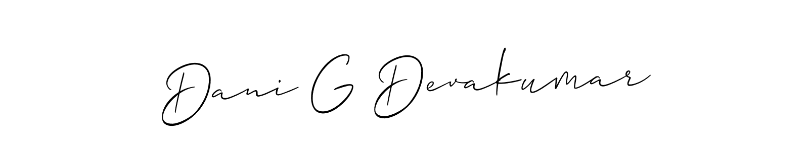 Here are the top 10 professional signature styles for the name Dani G Devakumar. These are the best autograph styles you can use for your name. Dani G Devakumar signature style 2 images and pictures png