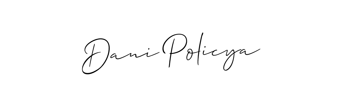 if you are searching for the best signature style for your name Dani Policya. so please give up your signature search. here we have designed multiple signature styles  using Allison_Script. Dani Policya signature style 2 images and pictures png