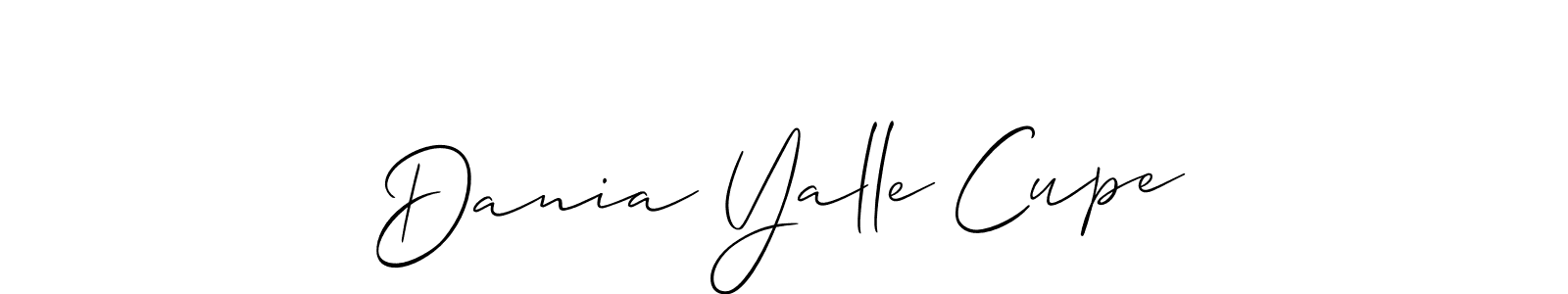 Also we have Dania Yalle Cupe name is the best signature style. Create professional handwritten signature collection using Allison_Script autograph style. Dania Yalle Cupe signature style 2 images and pictures png