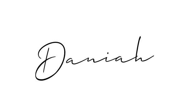 Daniah stylish signature style. Best Handwritten Sign (Allison_Script) for my name. Handwritten Signature Collection Ideas for my name Daniah. Daniah signature style 2 images and pictures png