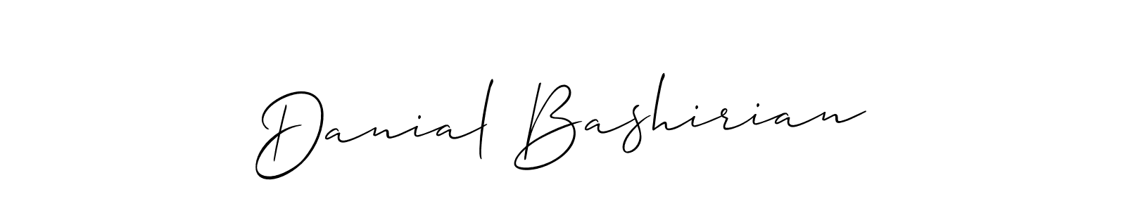 Danial Bashirian stylish signature style. Best Handwritten Sign (Allison_Script) for my name. Handwritten Signature Collection Ideas for my name Danial Bashirian. Danial Bashirian signature style 2 images and pictures png