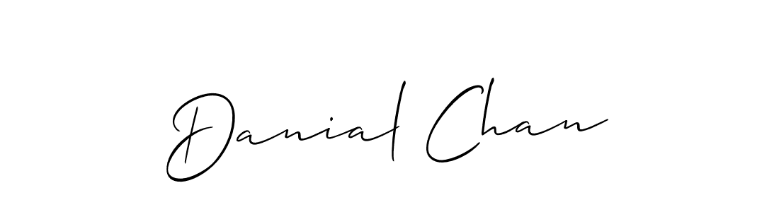 Make a beautiful signature design for name Danial Chan. With this signature (Allison_Script) style, you can create a handwritten signature for free. Danial Chan signature style 2 images and pictures png