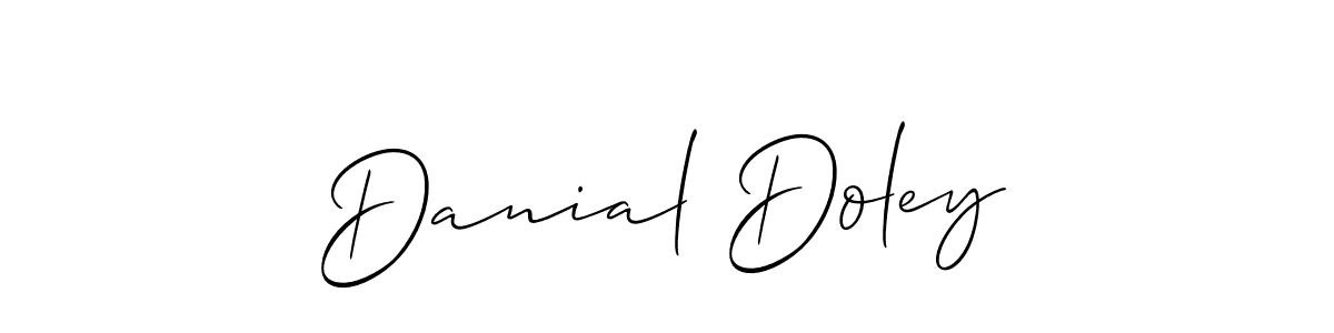 if you are searching for the best signature style for your name Danial Doley. so please give up your signature search. here we have designed multiple signature styles  using Allison_Script. Danial Doley signature style 2 images and pictures png