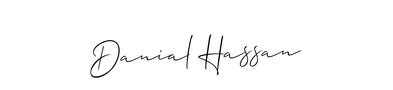 if you are searching for the best signature style for your name Danial Hassan. so please give up your signature search. here we have designed multiple signature styles  using Allison_Script. Danial Hassan signature style 2 images and pictures png