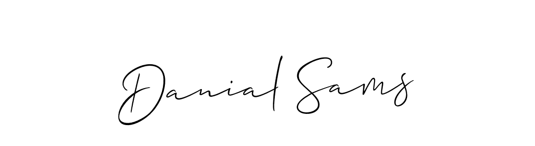 Allison_Script is a professional signature style that is perfect for those who want to add a touch of class to their signature. It is also a great choice for those who want to make their signature more unique. Get Danial Sams name to fancy signature for free. Danial Sams signature style 2 images and pictures png