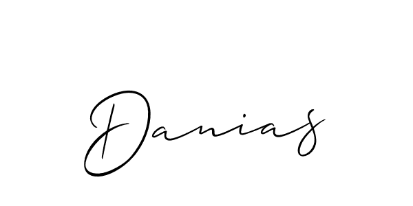 Danias stylish signature style. Best Handwritten Sign (Allison_Script) for my name. Handwritten Signature Collection Ideas for my name Danias. Danias signature style 2 images and pictures png