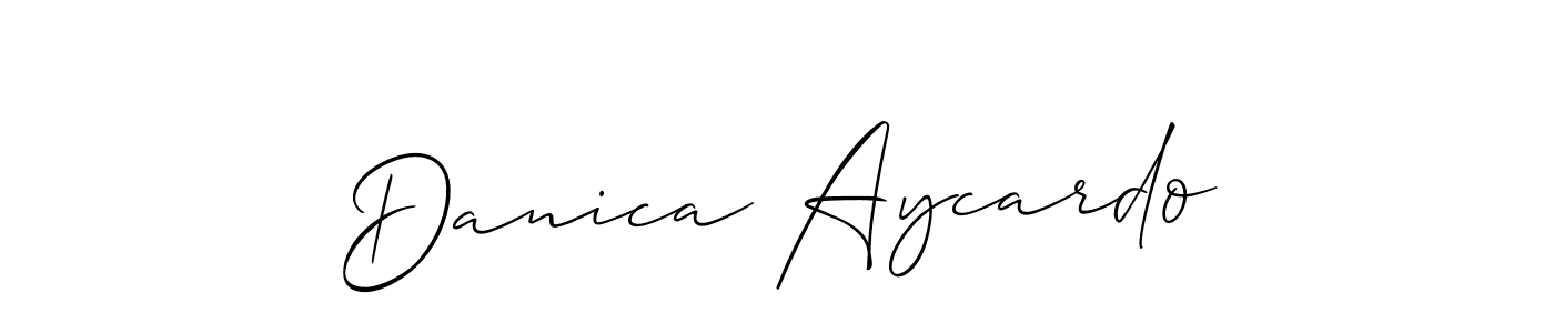 Best and Professional Signature Style for Danica Aycardo. Allison_Script Best Signature Style Collection. Danica Aycardo signature style 2 images and pictures png