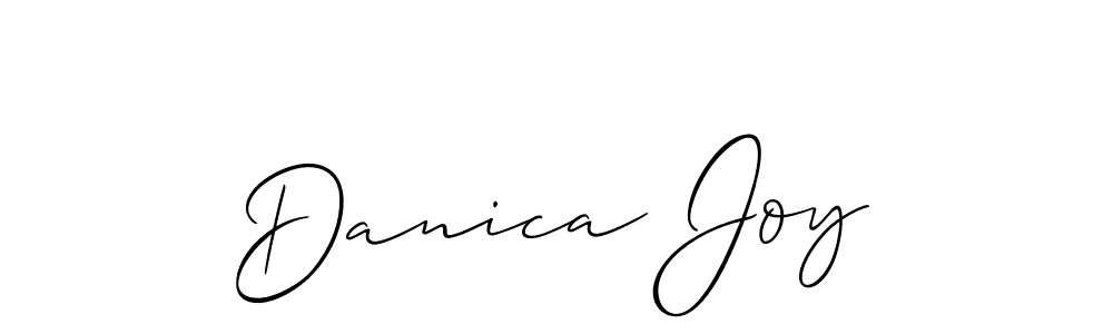 Allison_Script is a professional signature style that is perfect for those who want to add a touch of class to their signature. It is also a great choice for those who want to make their signature more unique. Get Danica Joy name to fancy signature for free. Danica Joy signature style 2 images and pictures png