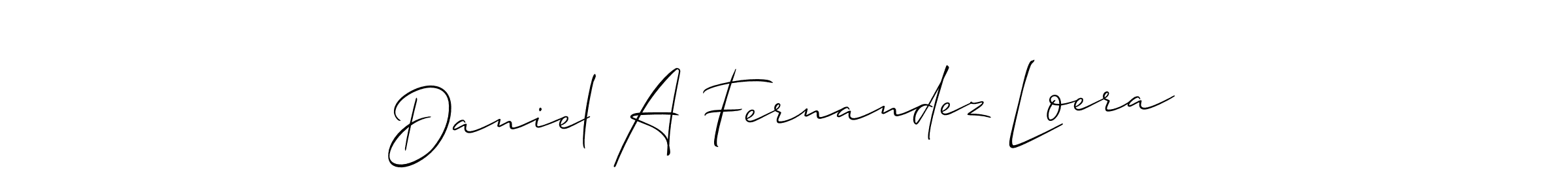 Make a beautiful signature design for name Daniel A Fernandez Loera. With this signature (Allison_Script) style, you can create a handwritten signature for free. Daniel A Fernandez Loera signature style 2 images and pictures png