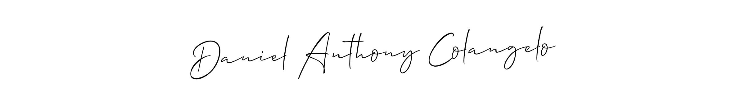 The best way (Allison_Script) to make a short signature is to pick only two or three words in your name. The name Daniel Anthony Colangelo include a total of six letters. For converting this name. Daniel Anthony Colangelo signature style 2 images and pictures png