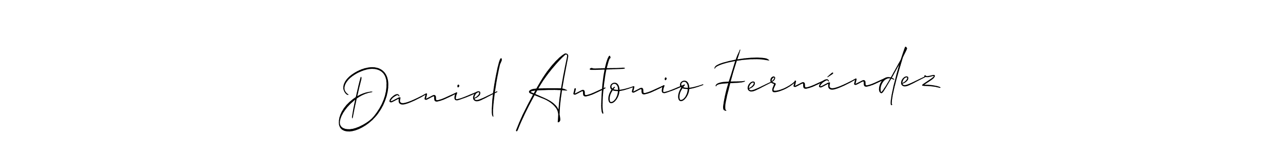 How to make Daniel Antonio Fernández name signature. Use Allison_Script style for creating short signs online. This is the latest handwritten sign. Daniel Antonio Fernández signature style 2 images and pictures png