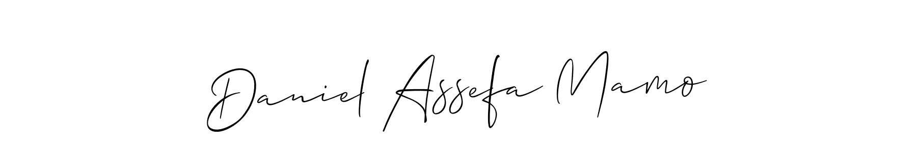 How to make Daniel Assefa Mamo name signature. Use Allison_Script style for creating short signs online. This is the latest handwritten sign. Daniel Assefa Mamo signature style 2 images and pictures png