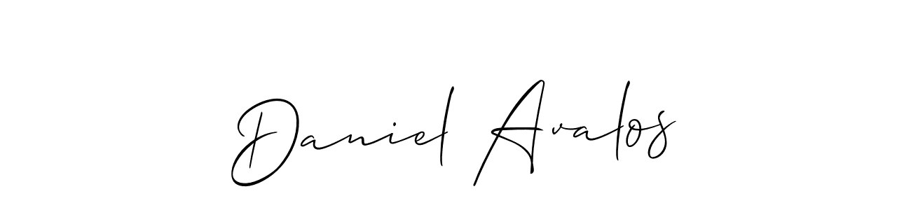 The best way (Allison_Script) to make a short signature is to pick only two or three words in your name. The name Daniel Avalos include a total of six letters. For converting this name. Daniel Avalos signature style 2 images and pictures png