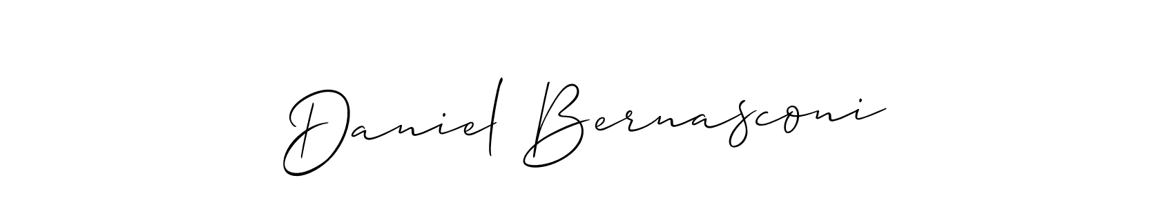 How to make Daniel Bernasconi name signature. Use Allison_Script style for creating short signs online. This is the latest handwritten sign. Daniel Bernasconi signature style 2 images and pictures png