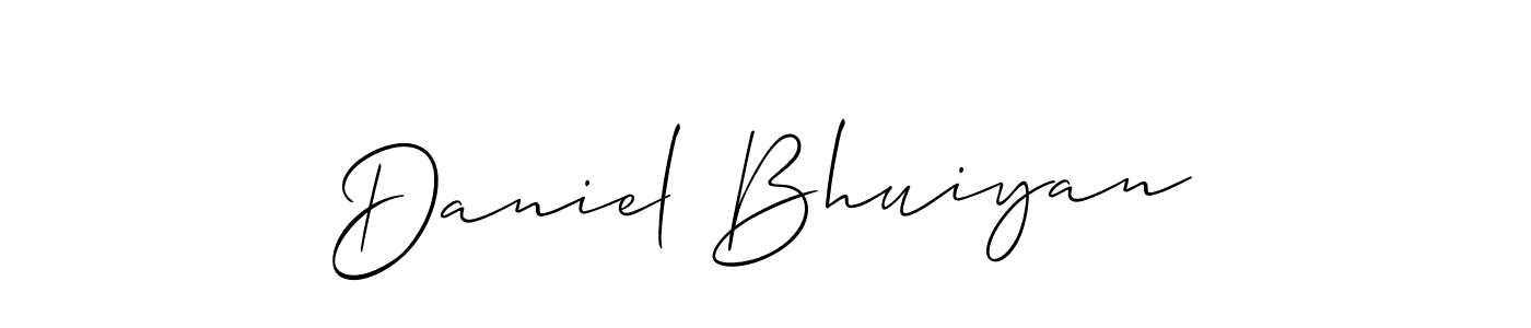 It looks lik you need a new signature style for name Daniel Bhuiyan. Design unique handwritten (Allison_Script) signature with our free signature maker in just a few clicks. Daniel Bhuiyan signature style 2 images and pictures png