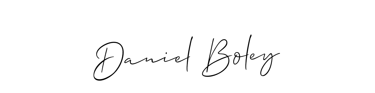 How to make Daniel Boley name signature. Use Allison_Script style for creating short signs online. This is the latest handwritten sign. Daniel Boley signature style 2 images and pictures png