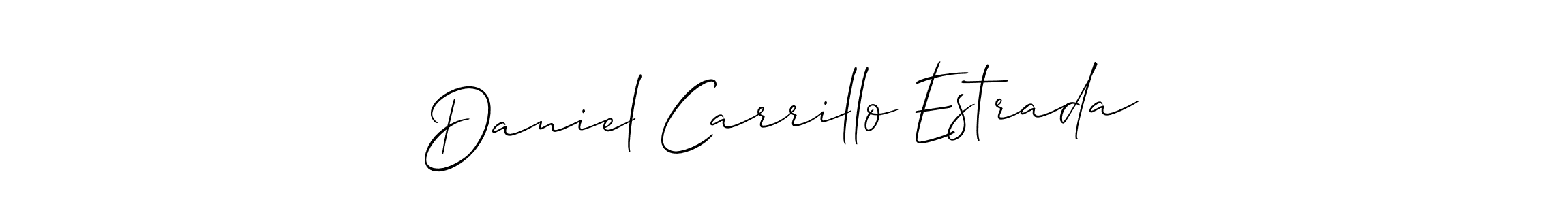 The best way (Allison_Script) to make a short signature is to pick only two or three words in your name. The name Daniel Carrillo Estrada include a total of six letters. For converting this name. Daniel Carrillo Estrada signature style 2 images and pictures png